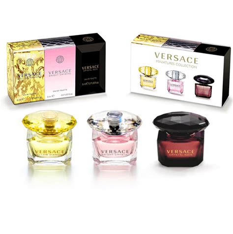 versace wome perfumgift set|versace deluxe miniature gift set.